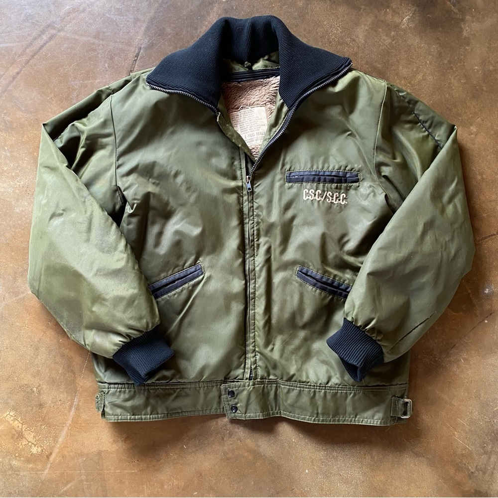 VTG 90s Rare C.S.C Prison Guard Canada Lined Winter Flight Bomber Jacket